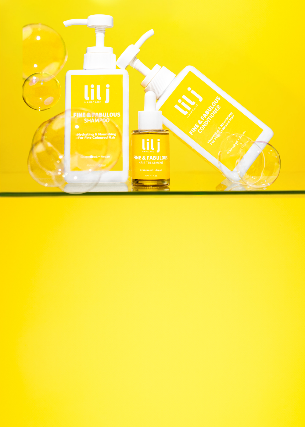 Lil J Fine & Fabulous 3-step system for Fine, delicate or colour-treated hair