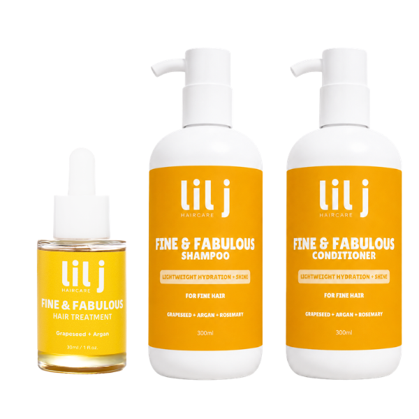 Lil J Fine & Fabulous 3-step system for fine, delicate, colour-treated hair