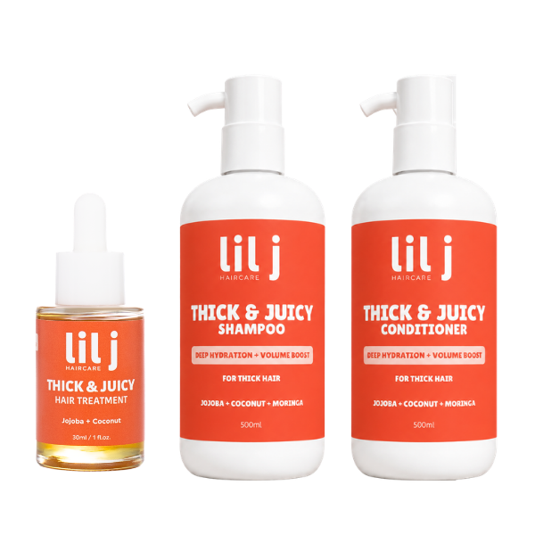 Lil J Thick & Juicy 3-Step System for Thick, Coarse, Colour-Treated Hair